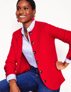 Sweaters & Cardigans-Boden Textured Stitch Cardigan-Rouge Red RougeRed