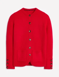 Sweaters & Cardigans-Boden Textured Stitch Cardigan-Rouge Red RougeRed