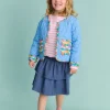 Skirts & Skorts-Boden Tiered Woven Skirt- Chambray