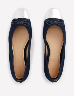 Flats-Boden Toe Cap Ballet Flat- Denim