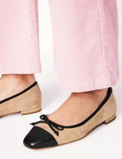 Flats-Boden Toe Cap Ballet Flat-Macchiato Suede MacchiatoSuede