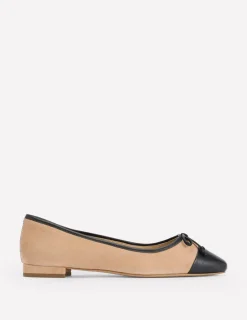 Flats-Boden Toe Cap Ballet Flat-Macchiato Suede MacchiatoSuede