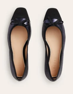 Flats-Boden Toe Cap Ballet Flat-Navy Crackle Leather NavyCrackleLeather