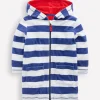 Swimwear & Beachwear-Boden Towelling Zip-Up Throw-On-Sapphire Blue Stripe SapphireBlueStripe