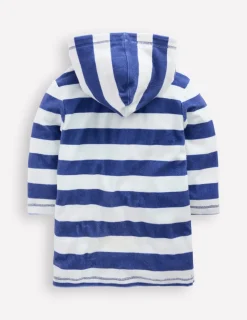 Swimwear & Beachwear-Boden Towelling Zip-Up Throw-On-Sapphire Blue Stripe SapphireBlueStripe