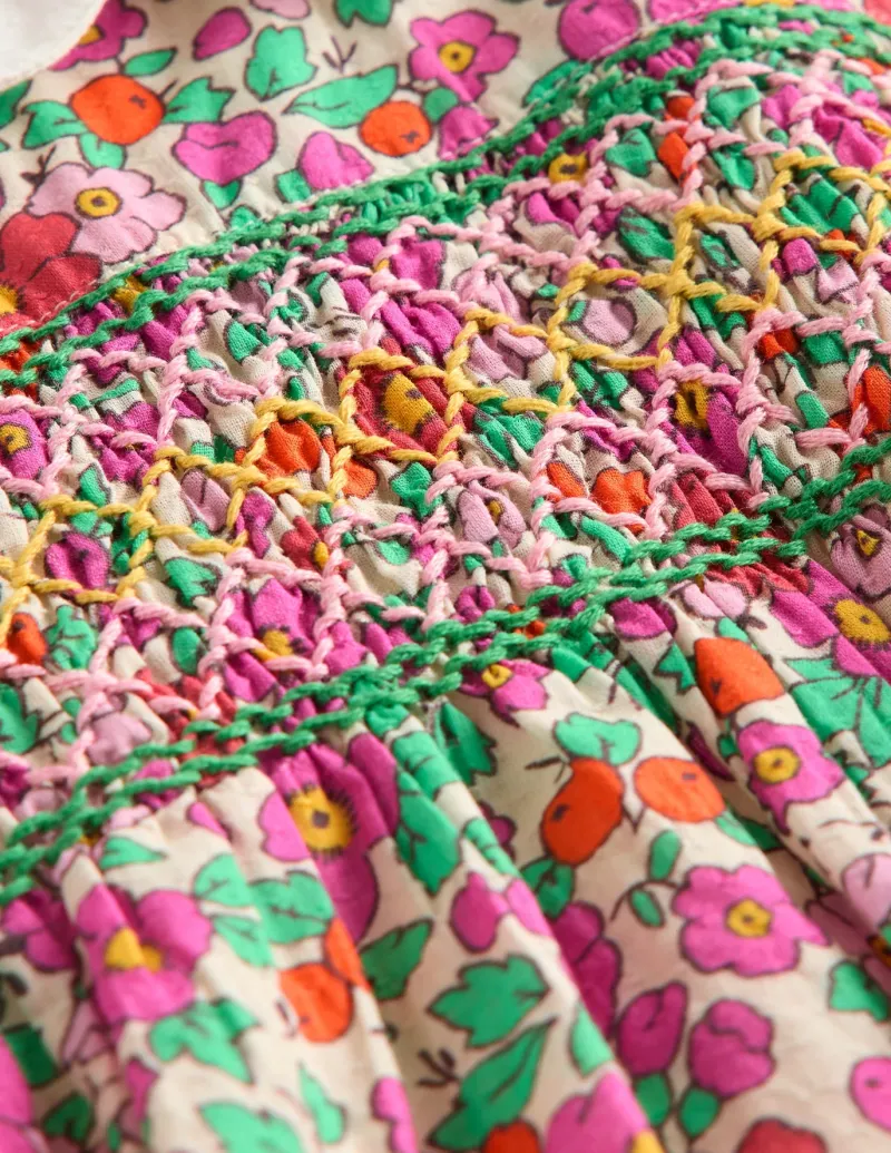 Dresses-Boden Traditional Smock Dress-Pink Apple Blossom PinkAppleBlossom