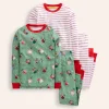 Sleepwear & Pajamas-Boden Twin Pack Snug Pajamas-Eucalyptus Bunnies EucalyptusBunnies