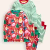 Sleepwear & Pajamas-Boden Twin Pack Snug Pajamas-Jam Red Christmas JamRedChristmas