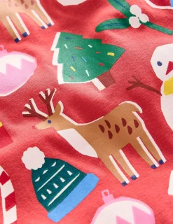 Sleepwear & Pajamas-Boden Twin Pack Snug Pajamas-Jam Red Christmas JamRedChristmas