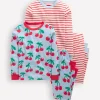 Sleepwear & Pajamas-Boden Twin Pack Snug Pajamas-Misty Blue Cherries MistyBlueCherries