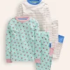 Sleepwear & Pajamas-Boden Twin Pack Snug Pajamas-Spearmint Bouquet SpearmintBouquet