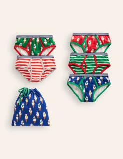 Socks & Underwear-Boden Underwear 5 Pack-Multi Christmas MultiChristmas