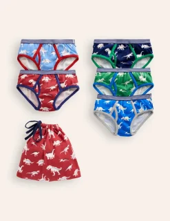 Socks & Underwear-Boden Underwear 5 Pack-Multi Dino Wordle MultiDinoWordle