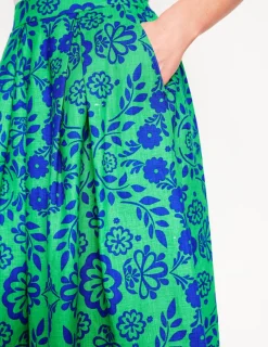 Skirts-Boden Verity Linen Midi Skirt-Structured Meadow StructuredMeadow