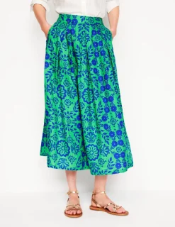 Skirts-Boden Verity Linen Midi Skirt-Structured Meadow StructuredMeadow