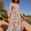 Dresses & Jumpsuits | Midi-Boden Violet Cotton Midi Dress-Multi, Meadow Paisley Multi,MeadowPaisley