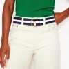 Belts-Boden Webbing D-Ring Belt-Navy and Ivory NavyandIvory