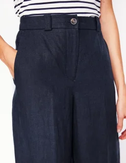 Pants-Boden Westbourne Linen Pants- Navy