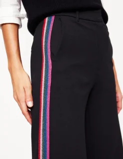 Pants | Suits & Tailoring-Boden Westbourne Ponte Pants-Black, Rainbow Stripe Black,RainbowStripe