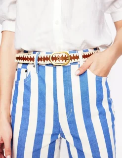 Belts-Boden Whipstitch Classic Belt- Tan