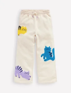 Pants & Jeans-Boden Wide Leg Applique Jogger-Oatmeal Marl Pets OatmealMarlPets