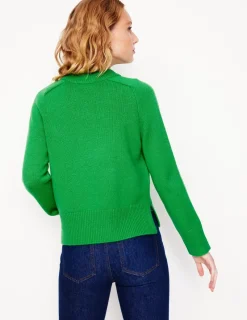 Sweaters & Cardigans-Boden Wide Sleeve Cashmere Sweater-Bright Green BrightGreen