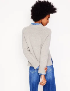 Sweaters & Cardigans-Boden Wide Sleeve Cashmere Sweater-Mink Melange MinkMelange
