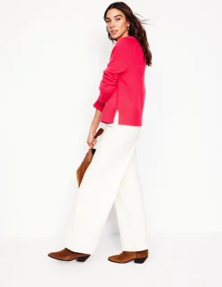 Sweaters & Cardigans-Boden Wide Sleeve Cashmere Sweater-Camelia Pink CameliaPink