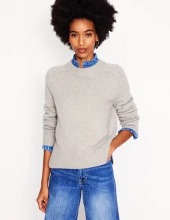 Sweaters & Cardigans-Boden Wide Sleeve Cashmere Sweater-Mink Melange MinkMelange