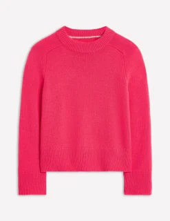 Sweaters & Cardigans-Boden Wide Sleeve Cashmere Sweater-Camelia Pink CameliaPink