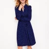 Dresses & Jumpsuits | Short-Boden Willow Frill Short Shirt Dress-French Navy, Abstract Dot FrenchNavy,AbstractDot