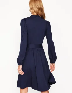 Dresses & Jumpsuits | Short-Boden Willow Frill Short Shirt Dress- Navy