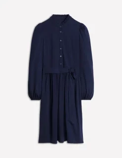 Dresses & Jumpsuits | Short-Boden Willow Frill Short Shirt Dress- Navy