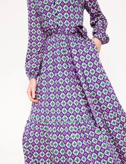 Dresses & Jumpsuits | Midi-Boden Willow Tiered Jersey Dress-Multi, Moroccan Diamond Multi,MoroccanDiamond