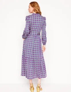 Dresses & Jumpsuits | Midi-Boden Willow Tiered Jersey Dress-Multi, Moroccan Diamond Multi,MoroccanDiamond