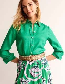 Belts-Boden Woven Leather Belt- Gold