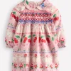 Dresses-Boden Woven Party Dress-Pink Valentines Bunnies PinkValentinesBunnies